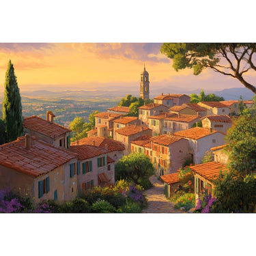 Canvas of Village Scenery